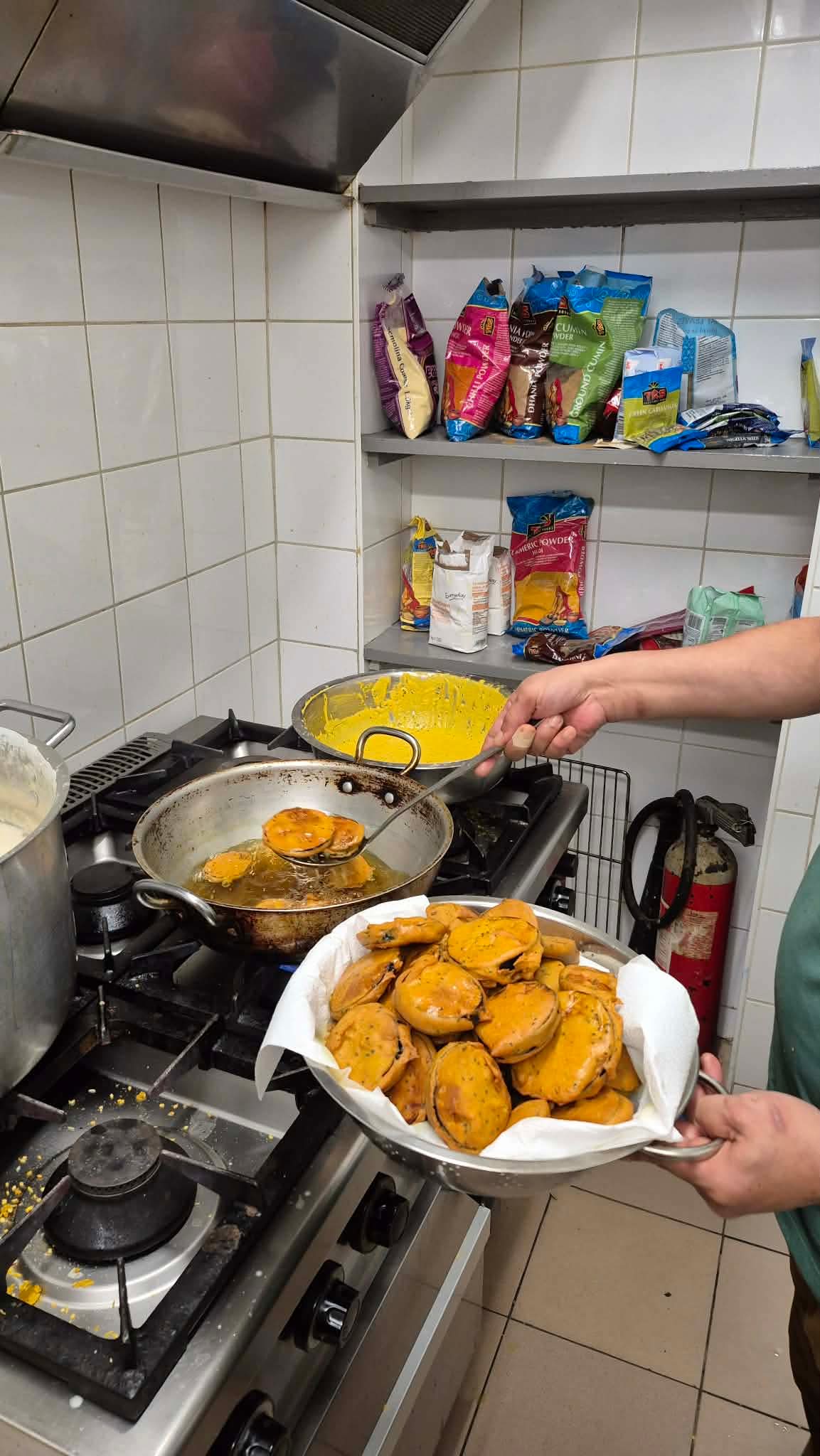 Bhog being served