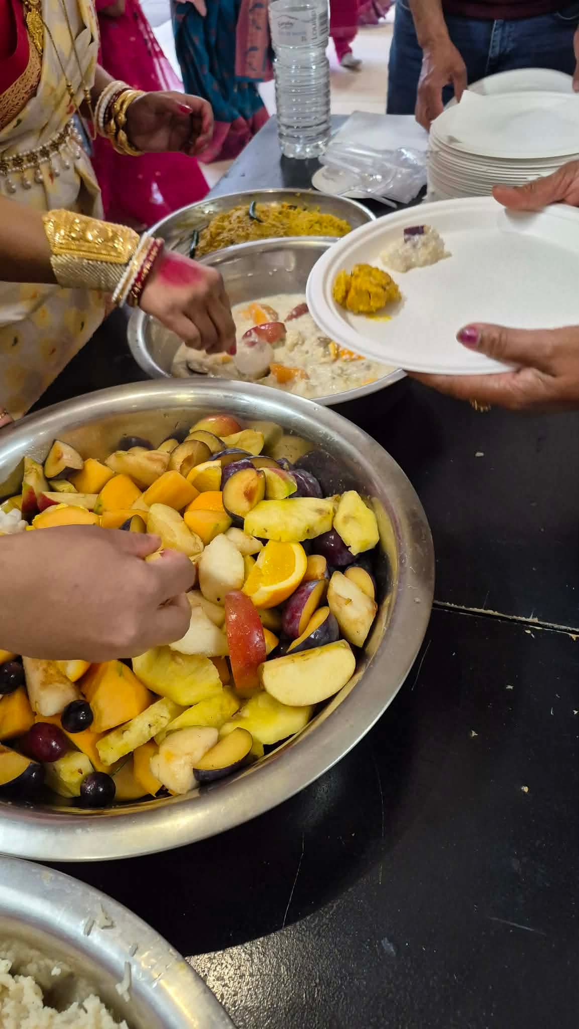 Bhog being served